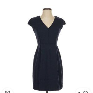J. Crew New Director Dress in Bi Stretch Wool 4P $188 NWT Career Navy